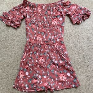 Xhilaration Pink Floral Romper